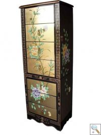 Gold Leaf Floral Jewellery Armoire