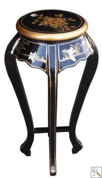 MOP Black Lacquer Plant Stand